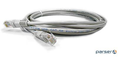 Патч-корд RJ45, UTP 5e, 3.0m, 24AWG, CU, сірий KINGDA KD-PAUT3300GY