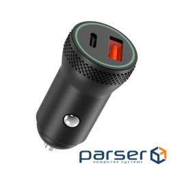 Зарядний пристрій XO 1xUSB QC3.0 + 1xUSB-C PD18W black (CC33-BK)