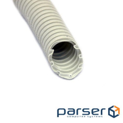 Гофро-труба D20 мм, PVC внутр. з протяжкою, 50 м, сіра, KOPOS (1420_K50D Чех)