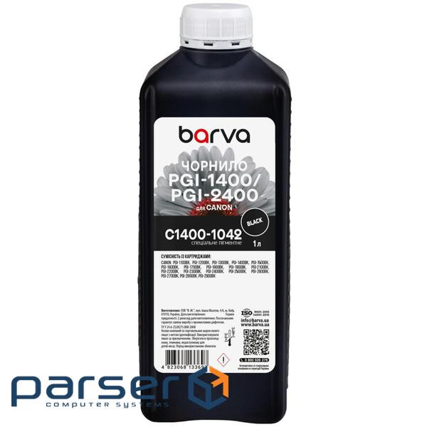 Чорнило Barva Canon PGI-1400/PGI-2400 1 л, special pigment, black (C1400-1042)