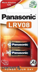 Battery Panasonic alkaline LRV08(A23, MN21, V23) blister, 2 pcs . (LRV08L/2BE)