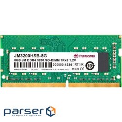 Memory module TRANSCEND JetRam SO-DIMM DDR4 3200MHz 8GB (JM3200HSB-8G)