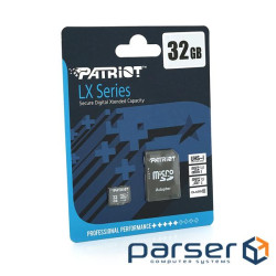 Карта пам&apos,яті Patriot LX microSDHC Class 10 UHS-I, 32GB (Patriot LX / M32)