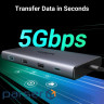 Док-станція USB3.2 Type-C --> HDMIx2,8K30Hz/4K60Hz/3xUSB-A/2xUSB-C 3.2/ RJ45/SD/TF/PD 100W C (15534)