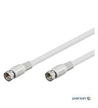 Кабель Goobay SAT RF:F M/M 0.5m,75 Ohm 2xShielded D=5.3mm Coax (75.06.0724-1)