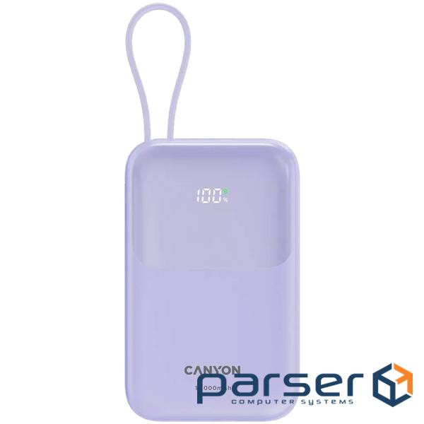CANYON power bank OnPower 101 built-in cable 10000 mAh PD22.5W Purple (CNS-CPB101PU)