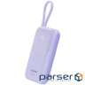 CANYON power bank OnPower 101 built-in cable 10000 mAh PD22.5W Purple (CNS-CPB101PU)
