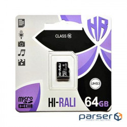 Memory card Hi-Rali 64GB microSD class10 UHS-I U3 (HI-64GBSDU3CL10-00)