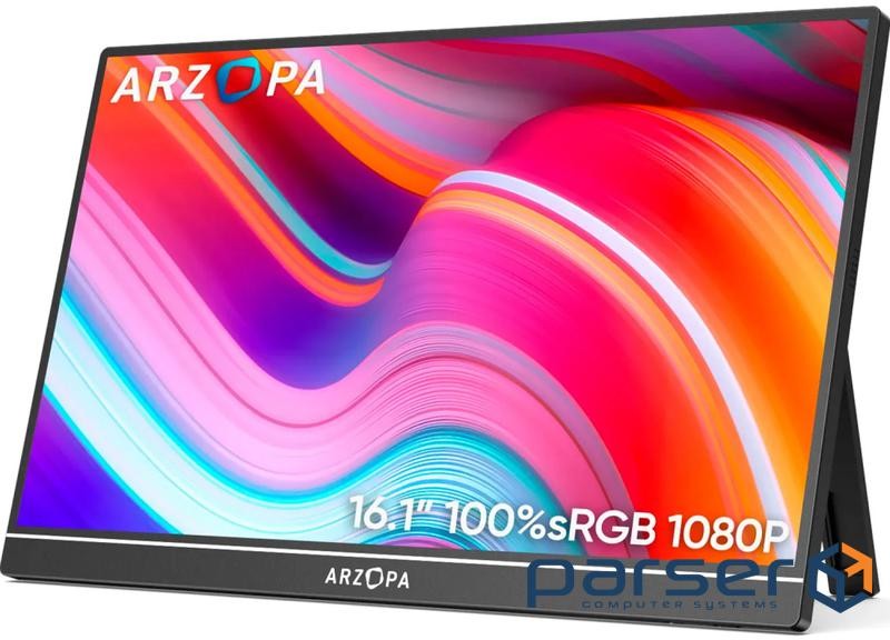 Монітор 16.1 '' Arzopa G1 Game (Z1RC), Black, WLED, IPS, 2560x1600, 16:9, 5 мс, 144 Гц, 250 кд/м 2, 120
