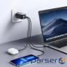 Зарядний пристрій Ugreen 3xUSB 65W GaN (2х USB-C+USB-A) CD244 Grey (10335)