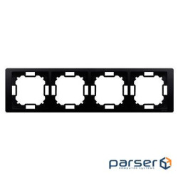 Рамка Neos BASIC 4x, матовый графит (BMRC4/28)
