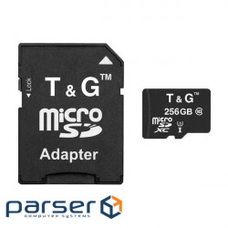 Карта пам'яті microSDXC, 256Gb, Class10 UHS-3, T&G, SD адаптер (TG-256GBSD10U3-01)