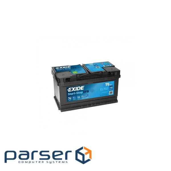 Car battery EXIDE START-STOP EFB 75A (EL752)