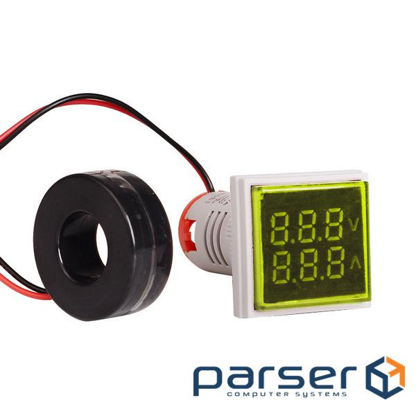 Світлодіодний цифровий вольтметр-амперметр змінного струму ST17VA, 60-500V, 0-100A, Yell (ST17VA-05) ST17VA, 60-500V, 0-100A, Yell (ST17VA-05)