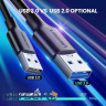 Дата кабель USB 3.0 AM to Type-C 1.0m US184 Black Ugreen (20882)