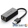 Перехідник USB 3.0 --> Ethernet RJ45 1000 Mb CR111 UGREEN Чорний (20256) (20256 black) (20256) (20256 black)