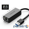 Перехідник USB 3.0 --> Ethernet RJ45 1000 Mb CR111 UGREEN Чорний (20256) (20256 black) (20256) (20256 black)
