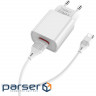 Зарядний пристрій BOROFONE BA20A Sharp single port charger set(Type-C) White (BA20ACW)