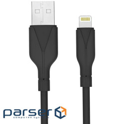 Кабель USB AM-Lightning M, 1.0 м, 2.4A, чорний Choetech (XAL-0003-BK-V2)