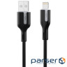 Кабель USB AM-Lightning M, 1.0 м, 2.4A, чорний Choetech (XAL-0003-BK-V2)