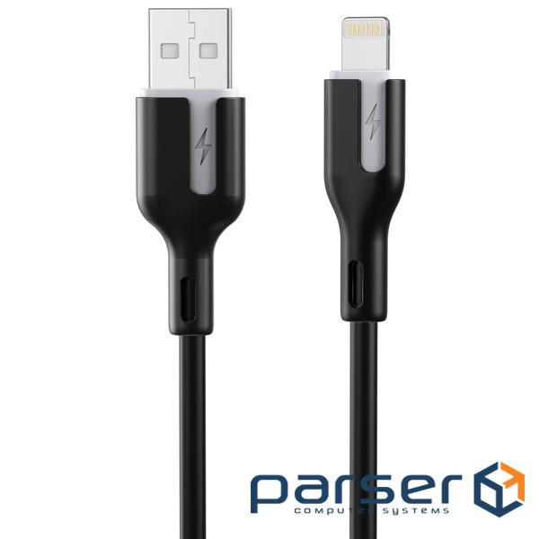 Кабель USB AM-Lightning M, 1.0 м, 2.4A, чорний Choetech (XAL-0003-BK-V2)