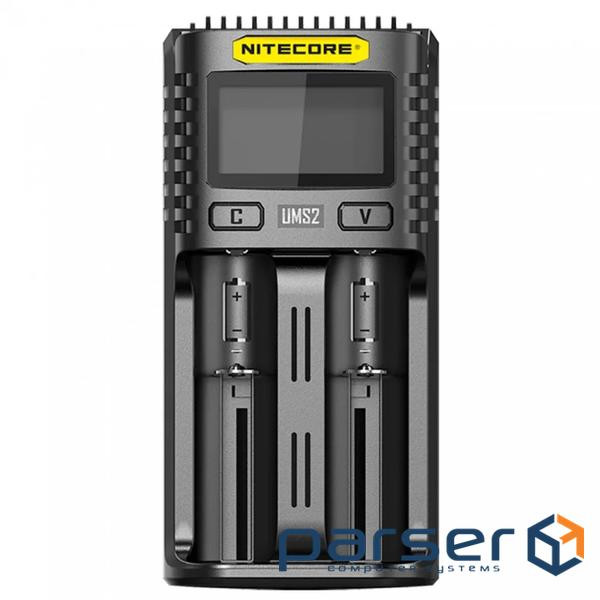 Зарядний пристрій для акумуляторів Nitecore Digicharger UMS2 (2 channels, LCD, Li-ion, IMR, Ni-Mh