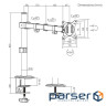 Кронштейн Brateck LDT66-C012, 17'' - 32'', VESA: 75x 75,100x100мм, до 9 кг BRATECK LDT66-C012