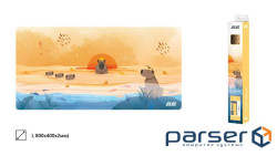 Килимок для миші 2E CAPYBARRA, L(800x400x2мм), жовтий (2E-PAD-L-CAPY-YELLOW) (2E-PAD-L-CAPY-YELLOW)