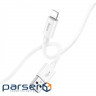 Cable HOCO X87 Magic Silicone USB-A to Lightning 1m White (6931474783202)