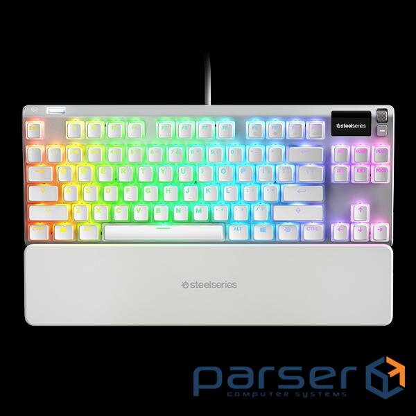 Wired keyboard SteelSeries Apex 7 Ghost TKL USB White (SS64656)