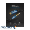 Кабель мультимедійний 3.5mm M to 3.5mm F 1.0m AV118 blue Ugreen (40673)
