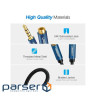 Кабель мультимедійний 3.5mm M to 3.5mm F 1.0m AV118 blue Ugreen (40673)