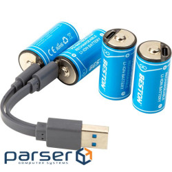 Батарея Beston USB Type-C RCR123A 3.0V, 2100mAh, Li-Ion, 4 шт (AA620364)