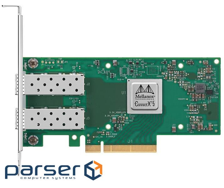 NVIDIA (ex Mellanox) ConnectX-5 EN NIC, 10/25GbE dual-port SFP28, PCIe3.0 x8, UEFI En (MCX512A-ACUT)