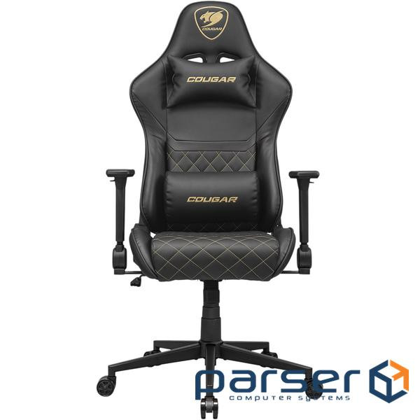 Крісло ігрове Armor One V2 Gold, чорний 