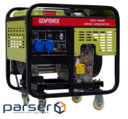 Генератор дизельний GDG 12000E, 1-фазний 230V, 50Hz, 12kVA / 9.6kW, бак 30 л, витрата 0,28 л / кВтЧ,