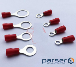 Terminal type ''O'' RV2-12, 0.5 mm, wire 1.5-2.5, insulated, maximum current 27A, pi 