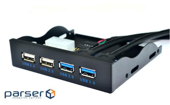 USB хаб у панель 3.5" VOLTRONIC YT-CC-2xUSB3.0+2xUSB2.0 (YT-CC-2xUSB3.0+ 2xUSB)
