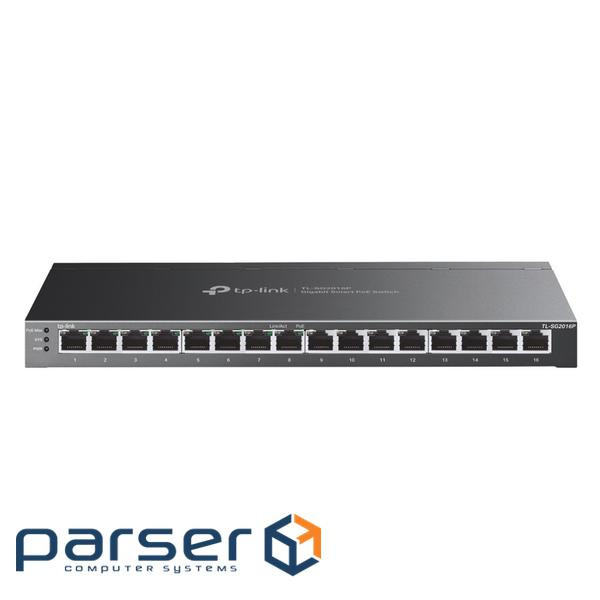 16-портовий гігабітний розумний комутатор JetStrea m із 8-портовим підтримкою PoE+ TP-L (TL-SG2016P) PoE+ TP-L (TL-SG2016P)