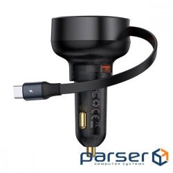 Автомобильное ЗУ Baseus Enjoyment Pro Car Charger USB + Retractable Type-C Cable 6 (C00057800111-00)
