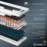 Бездротова механічна клавіатура GamePro Asgard Valhalla (MK160W Pro) 75% QLAB orange switches
