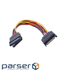 Power cable Lucom internal SATA 15p 1x2 F/M,0.20m Y-form,colorful (62.09.8092-1)