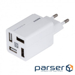 Зарядний пристрій Remax RP-U43 Wanfu (EU) (4USB 3.4А) ) White (6972174153674)