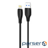 Кабель Proove Simple Silicone USB to Lightning 2.4A (1m) black (CCSS12001101)