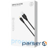 Кабель Proove Simple Silicone USB to Lightning 2.4A (1m) black (CCSS12001101)