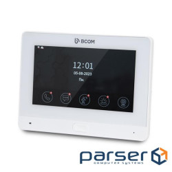 Wi-Fi video intercom 7'' BCOM BD-760FHD/T White with support Tuya Smart