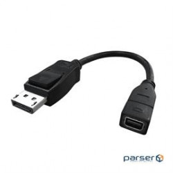 Accell Accessory B247B-001B DisplayPort to Mini DisplayPort Adapter 8" Black Poly Bag