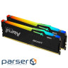 Модуль пам'яті Kingston DDR5 5200 16GB KIT (8GBx2) FURY Beast RGB (KF552C40BBAK2-16)