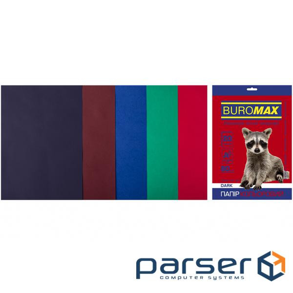Папір Buromax А 4, 80g, DARK 5colors, 20sh (BM.2721420-99)