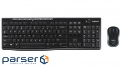 Клавиатура Logitech Wireless Combo MK270 Мышь в комплекте RF Wireless QWERTY Черный, се (920-004508)